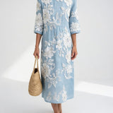 Florésia™ — Robe midi florale fluide élégante