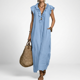Terrale™ — Robe maxi bohème poches élégance naturelle
