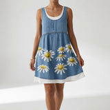 Marélia™ — Robe denim fluide charme quotidien