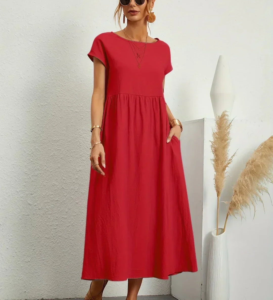 Gabrielle™ - Robe midi fluide élégance intemporelle