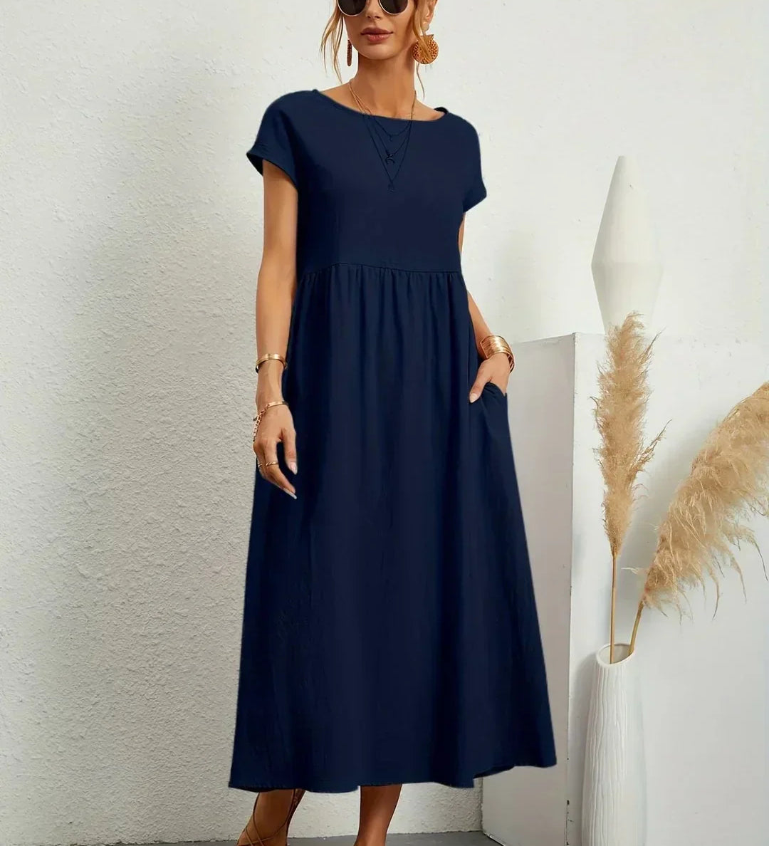 Gabrielle™ - Robe midi fluide élégance intemporelle