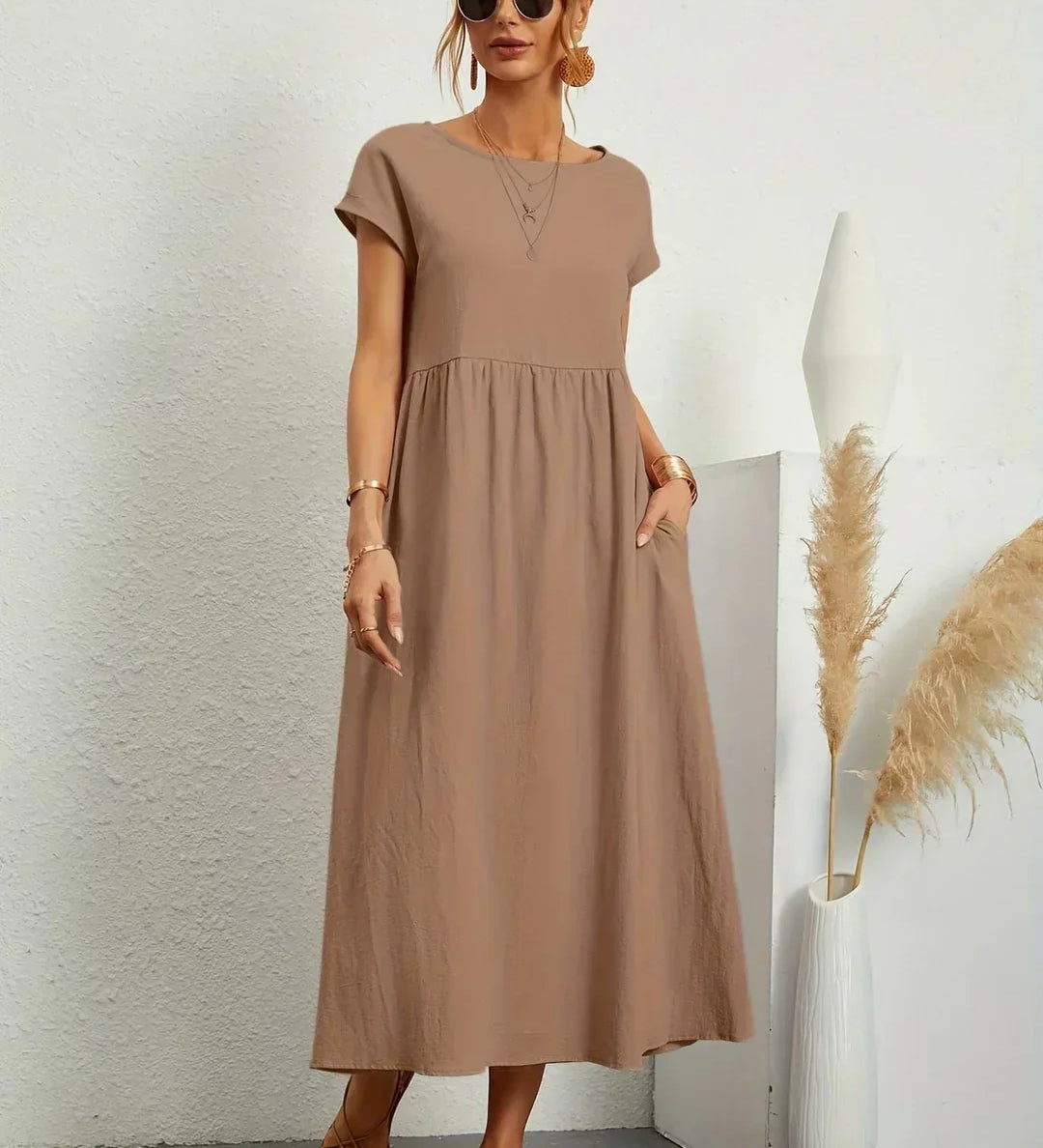 Gabrielle™ - Robe midi fluide élégance intemporelle