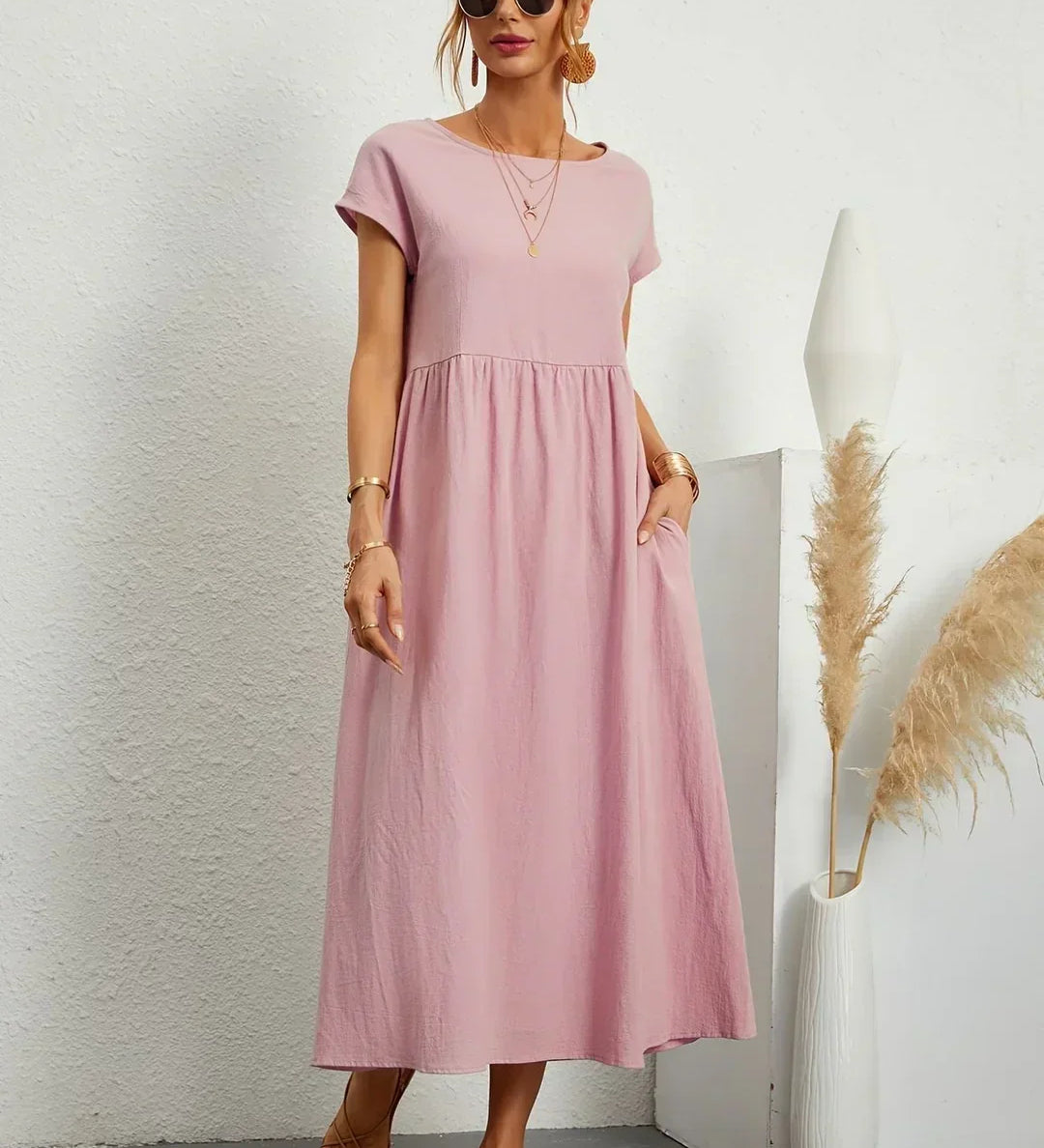 Gabrielle™ - Robe midi fluide élégance intemporelle
