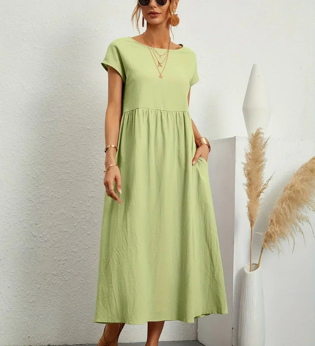 Gabrielle™ - Robe midi fluide élégance intemporelle