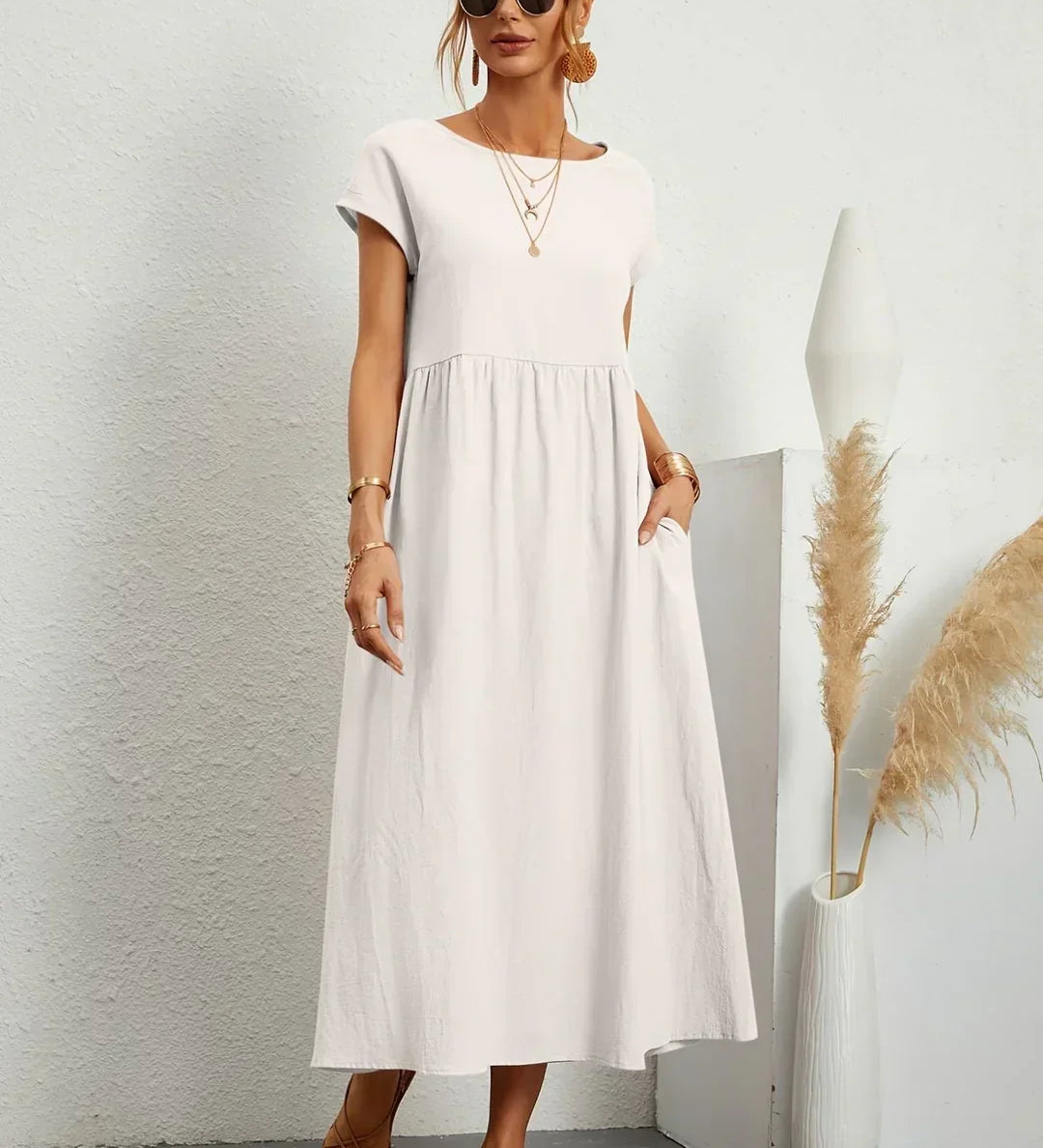 Gabrielle™ - Robe midi fluide élégance intemporelle