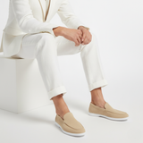 Mocassins homme couture apparente