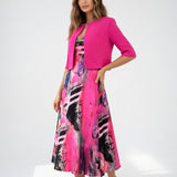 Maéliane™ — Robe midi imprimée élégante fluide