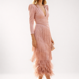 Valériane™ — Robe frangée élégante silhouette raffinée