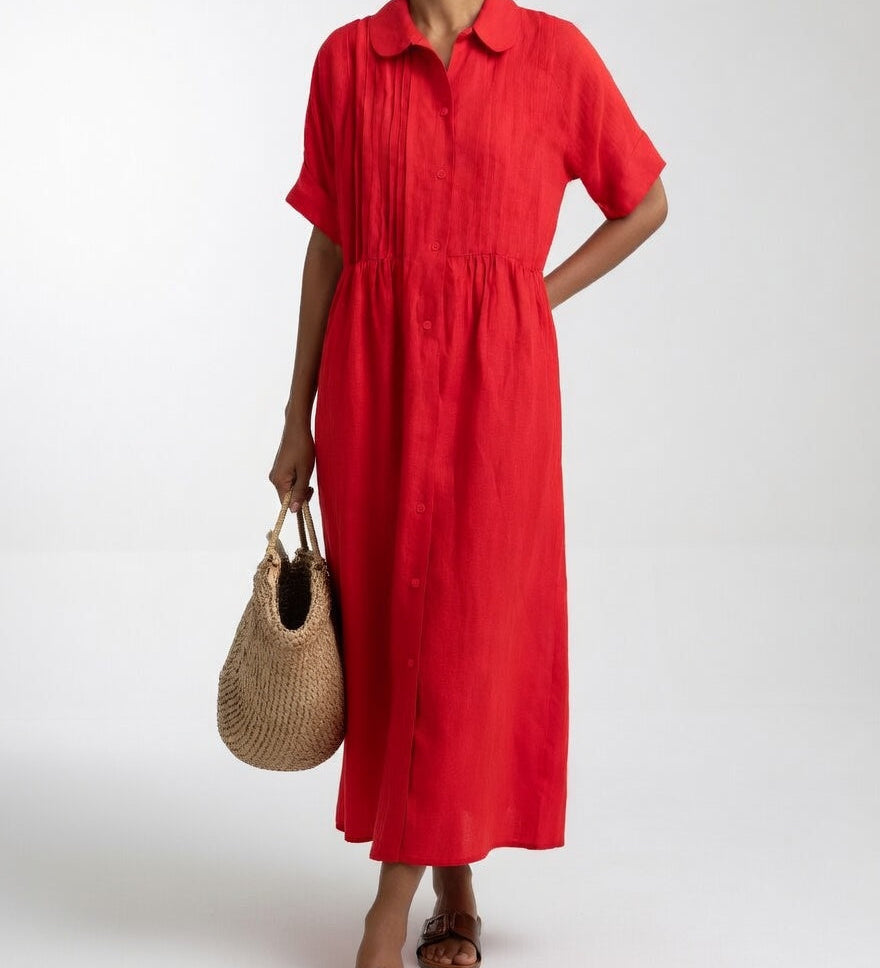 Lysandra™ - Robe chemise fluide estivale