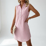 Céloréna™ — Robe chemise rayée élégance estivale
