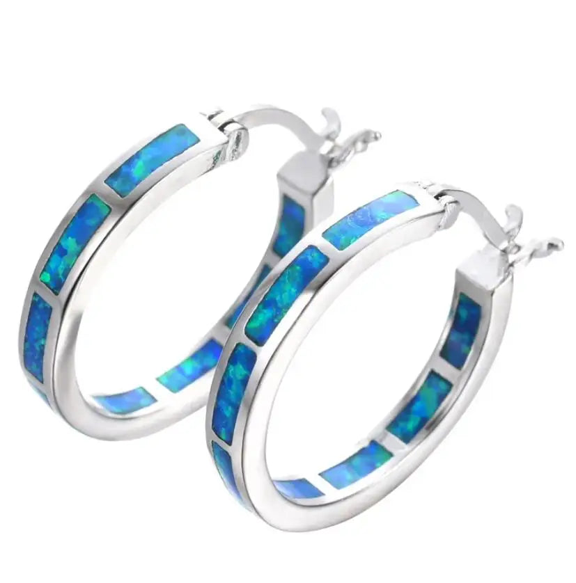 Malin | Boucles d'oreilles rondes avec pierre scintillante