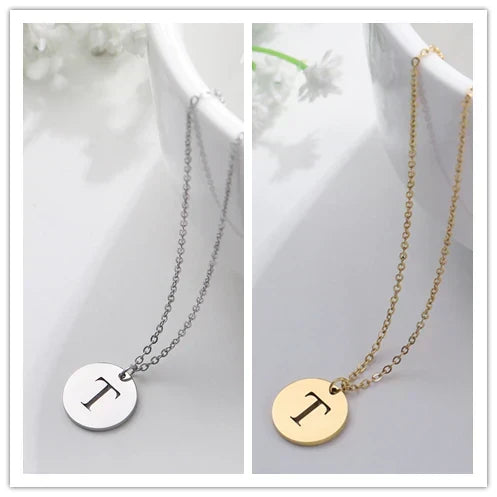 Collier Pendentif Lettre en Or Élégant