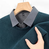Pull en tricot 2-en-1 pour hommes