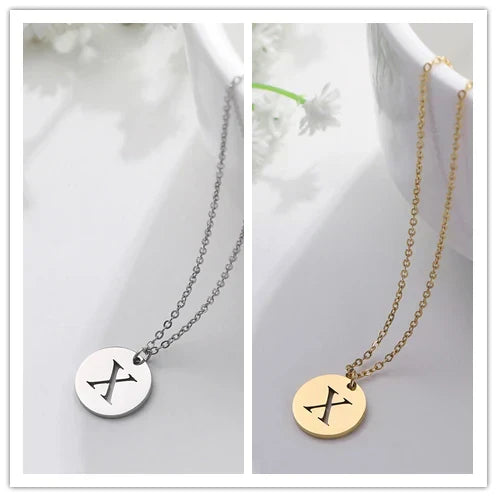 Collier Pendentif Lettre en Or Élégant
