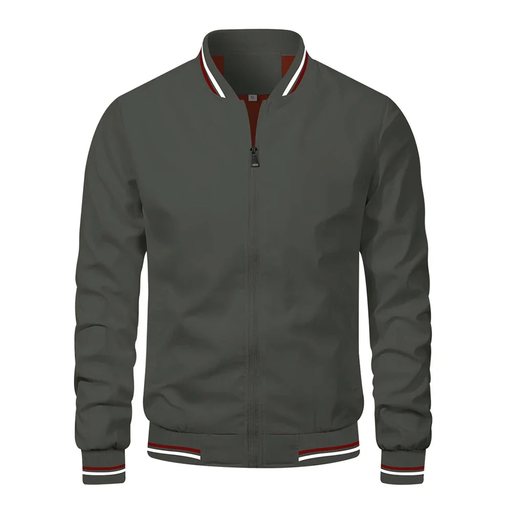 LAURENT MONACO | VESTE À FERMETURE ÉCLAIR CONTRASTÉE POUR HOMMES