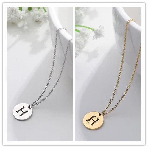 Collier Pendentif Lettre en Or Élégant