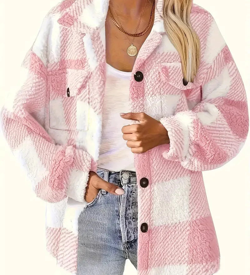 Frieda | Veste en polaire élégante rayée