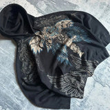 Hoodie zippé graphique angélique vintage