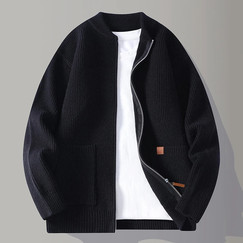 LAURENT MONACO | VESTE ZIP HOMME À CÔTES