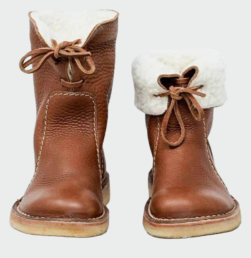 Berta | Bottes en cuir pour hommes imperméables avec doublure en laine