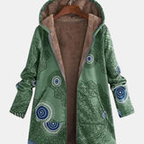 Sage – Veste Sherpa avec motif tribal
