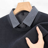 Pull en tricot 2-en-1 pour hommes
