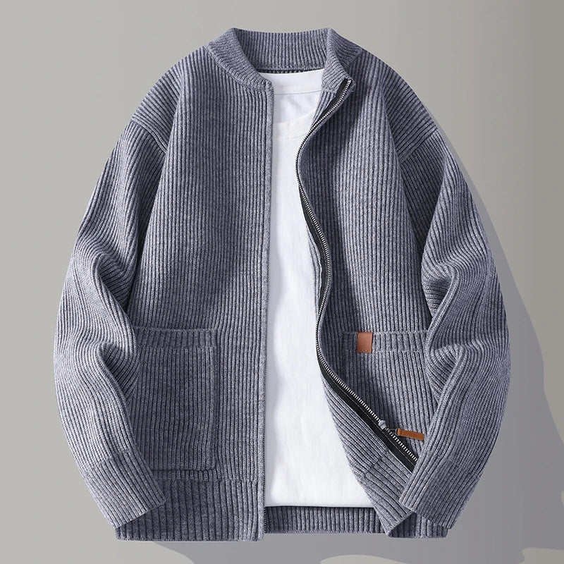 LAURENT MONACO | VESTE ZIP HOMME À CÔTES