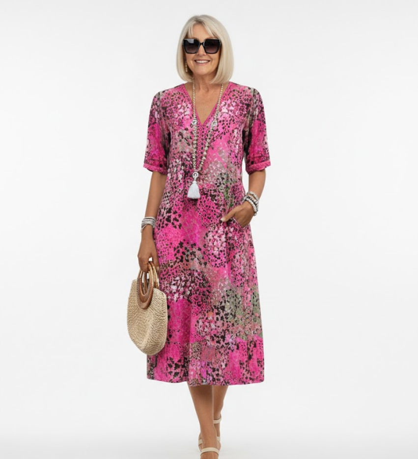 Florentine™ — Robe midi florale fluide élégante
