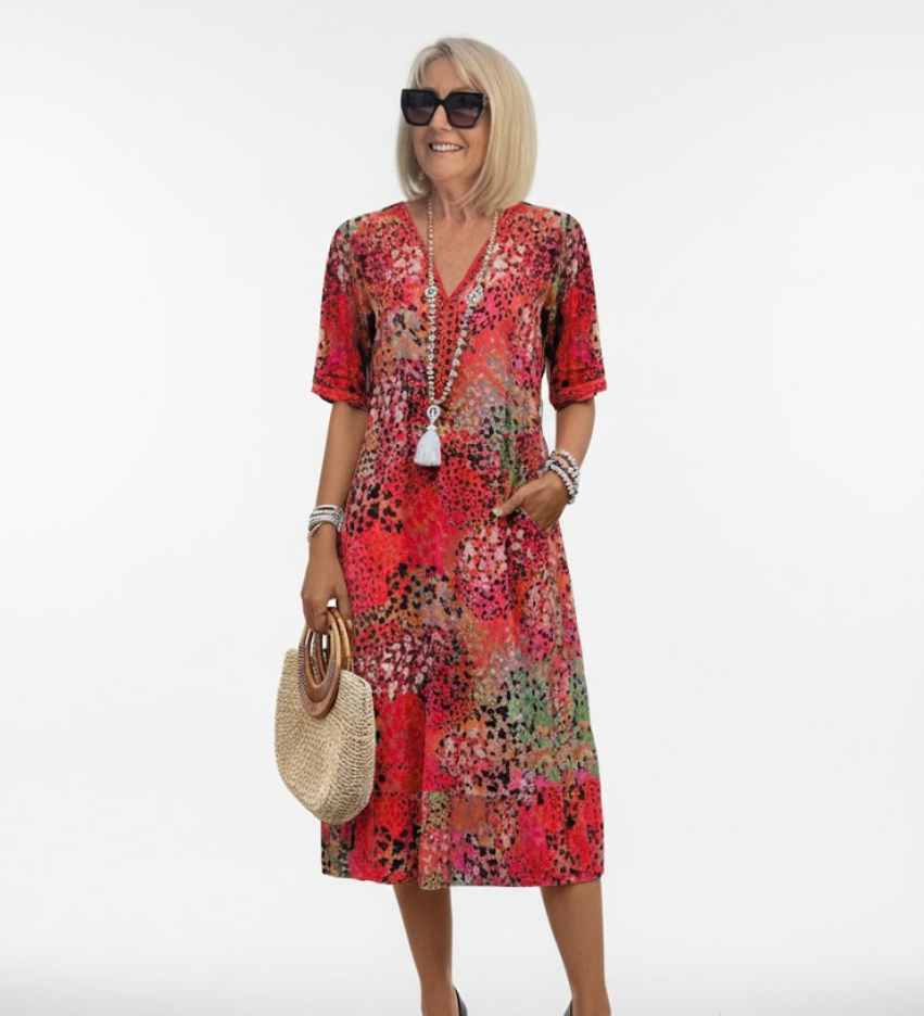 Florentine™ — Robe midi florale fluide élégante