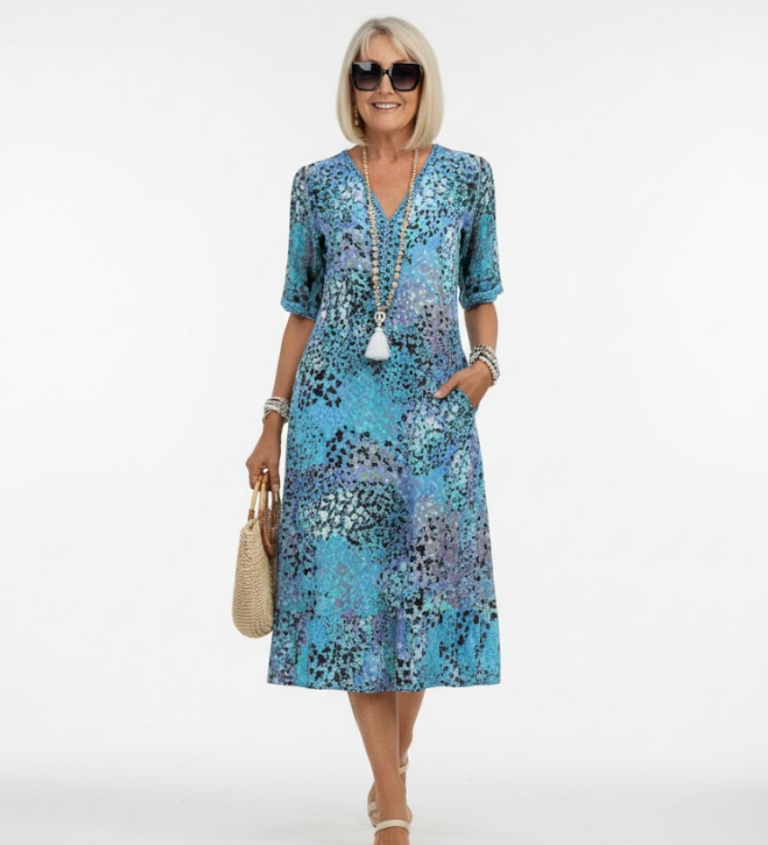 Florentine™ — Robe midi florale fluide élégante