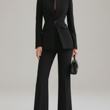 Dominique™ — Tailleur pantalon bleu nuit intemporel