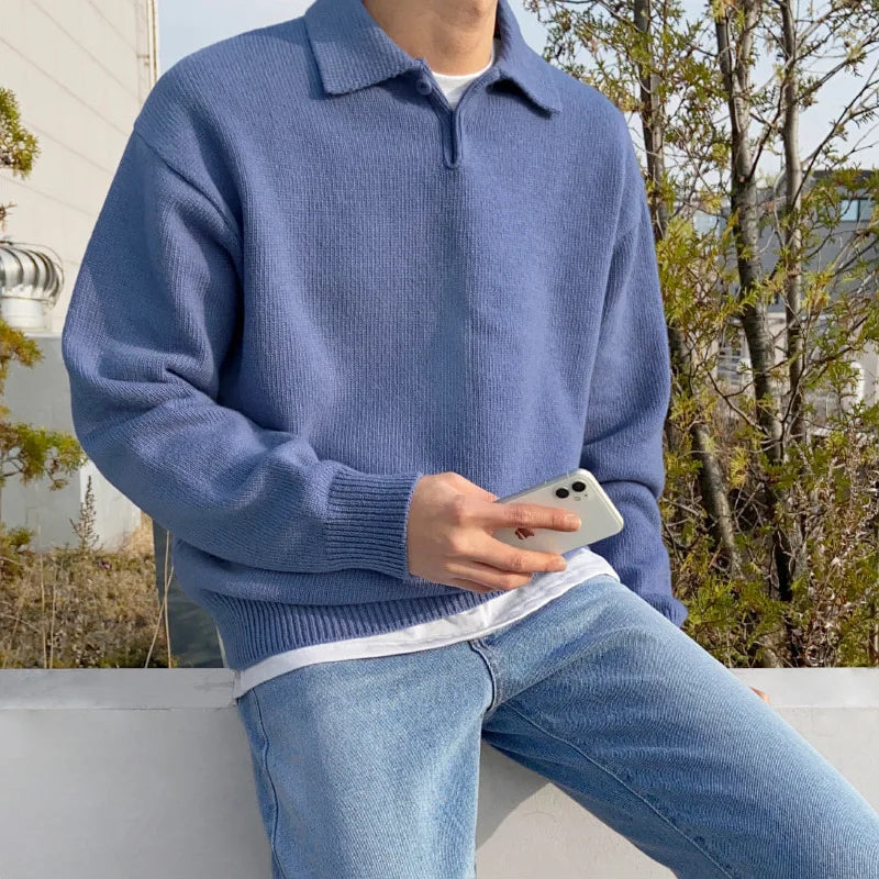 Pull Polo Tricoté Confortable
