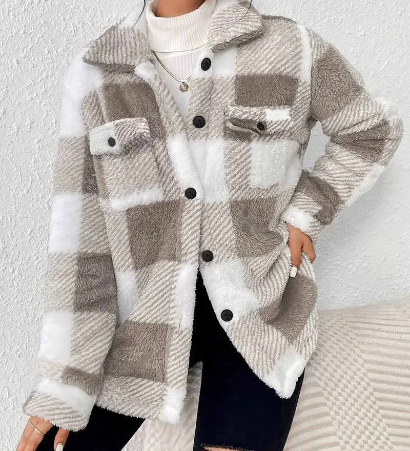 Frieda | Veste en polaire élégante rayée