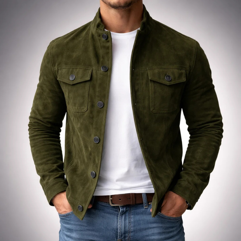 LAURENT MONACO | VESTE EN SUÉDINE POUR HOMMES