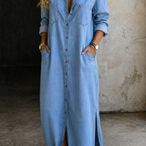 Delana | Robe en denim avec boutons