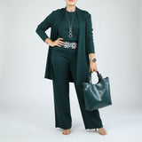 Élégantine™ — Ensemble trois pièces cardigan pantalon chic