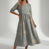 Santorine™ — Robe maxi fleurie col V fluide