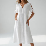 Lorélia™ — Robe bohème brodée élégance estivale