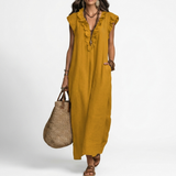 Terrale™ — Robe maxi bohème poches élégance naturelle