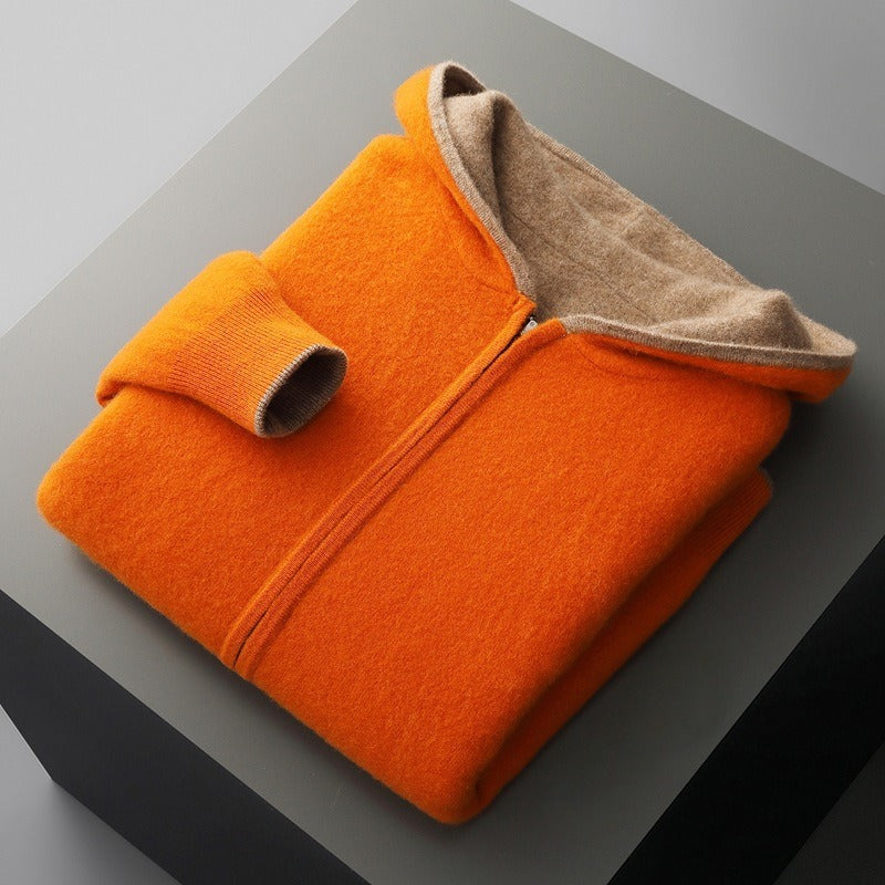LAURENT MONACO | SWEAT EN LAINE AVEC CAPUCHE POUR HOMME