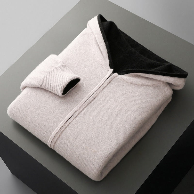 LAURENT MONACO | SWEAT EN LAINE AVEC CAPUCHE POUR HOMME