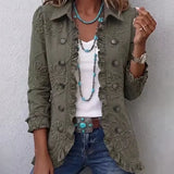 Alessandra | Veste boho-chic brodée à finitions volantées
