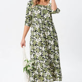 Florine™ — Robe midi florale élégante et féminine
