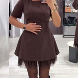 Camille™ – Mini-robe élégante au confort scintillant