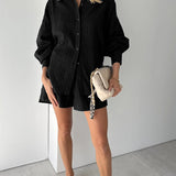 Marlene | Ensemble léger de blouse et de shorts