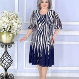 Élodie — Robe élégante à motif fluide