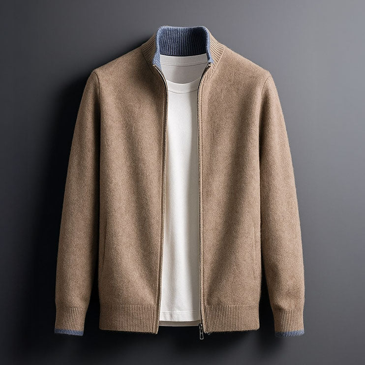 LAURENT MONACO | VESTE EN MAILLE AVEC ZIP
