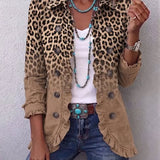 Donatella | Veste léopard vintage dégradée à volants