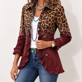 Livia | Blazer léopard ombré à volants