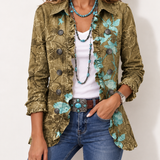 Bianca | Veste bohème fleurie vintage dégradée à volants